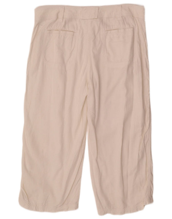 Calça capri feminina Marks & Spencer reta UK 16 grande W36 L21 branca