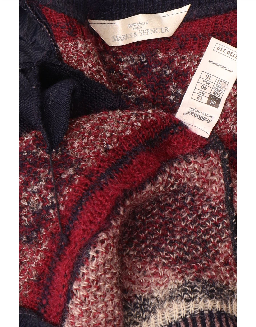 Suéter cardigã feminino Longline da Marks & Spencer Reino Unido 12 médio azul marinho