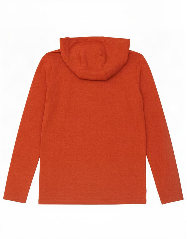 Top masculino Nike com capuz manga comprida pequeno poliéster laranja