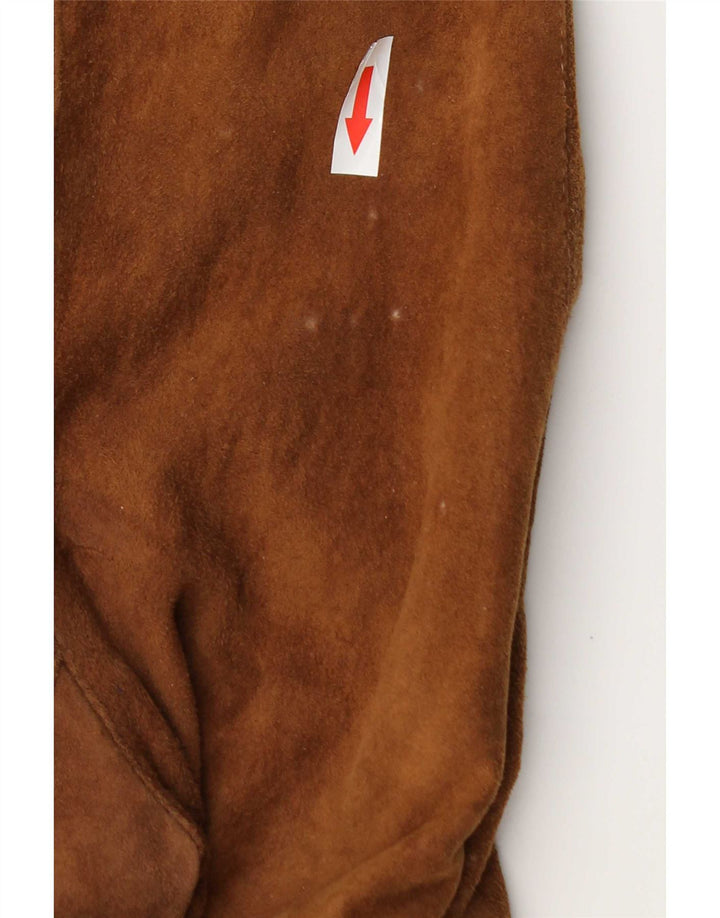 Jaqueta bomber masculina vintage de camurça IT 50 grande marrom