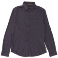 Camisa masculina Armani xadrez regular fit grande poliéster listrado azul marinho