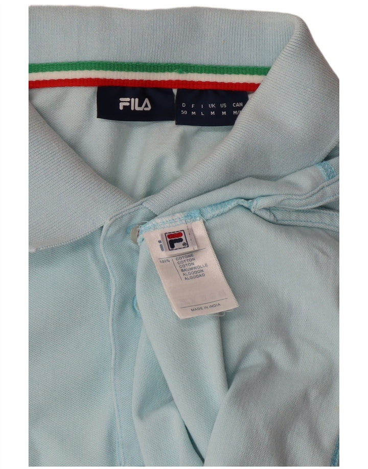 Camisa polo masculina Fila médio algodão azul