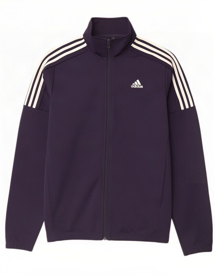 Adidas Mens Tracksuit Top Jacket Médio Azul Marinho Poliéster