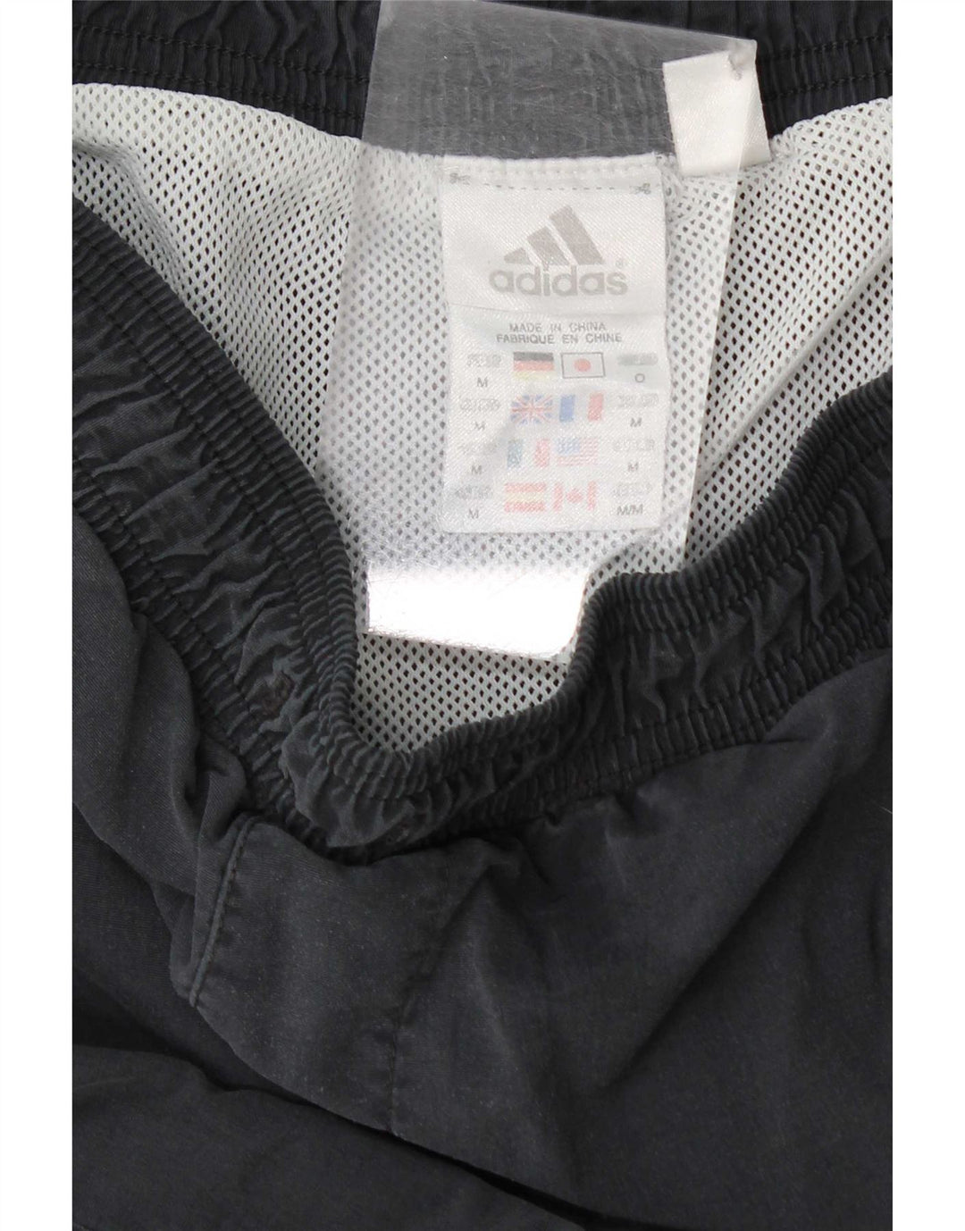 Shorts esportivos masculinos Adidas médio cinza colorblock poliamida