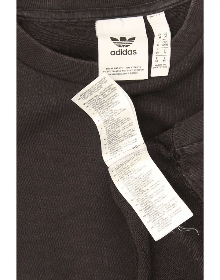 Adidas Mens Moletom Jumper Médio Algodão Preto