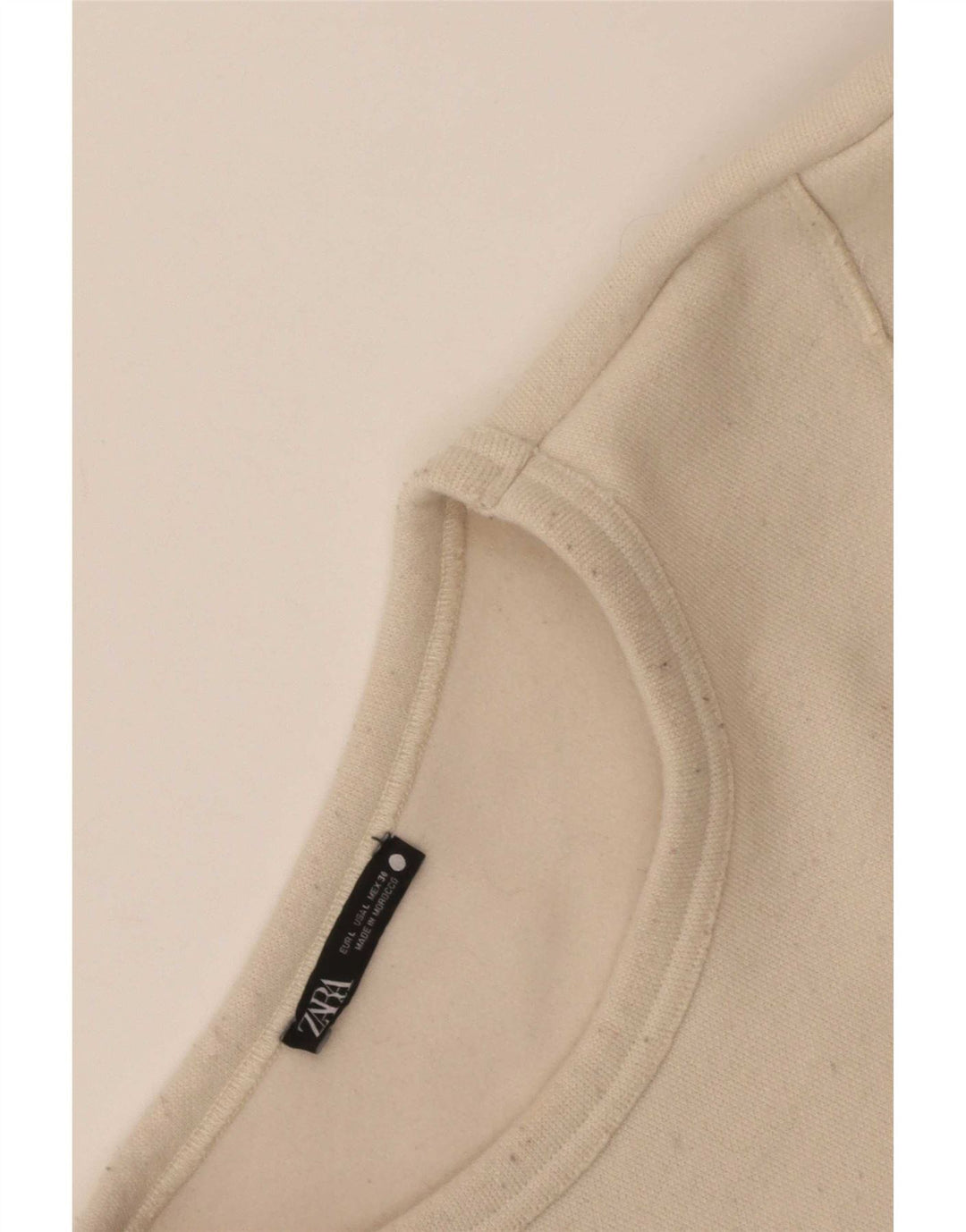 Zara moletom feminino oversized jumper UK 16 grande off white
