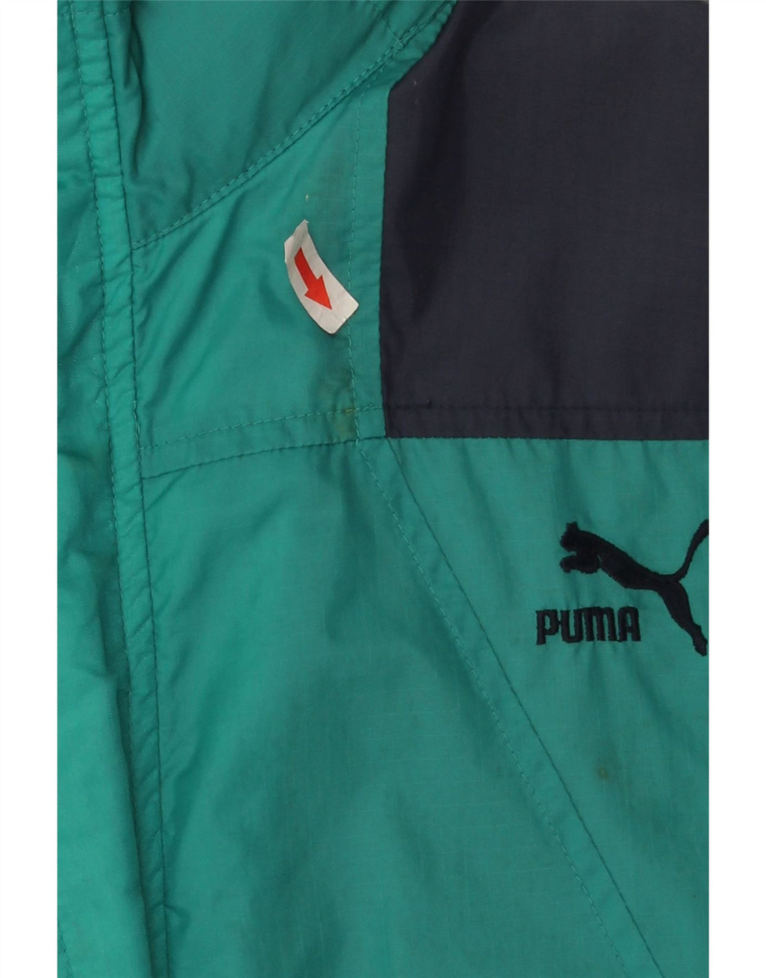 Jaqueta de chuva masculina Puma UK 36 pequena turquesa Colourblock Nylon