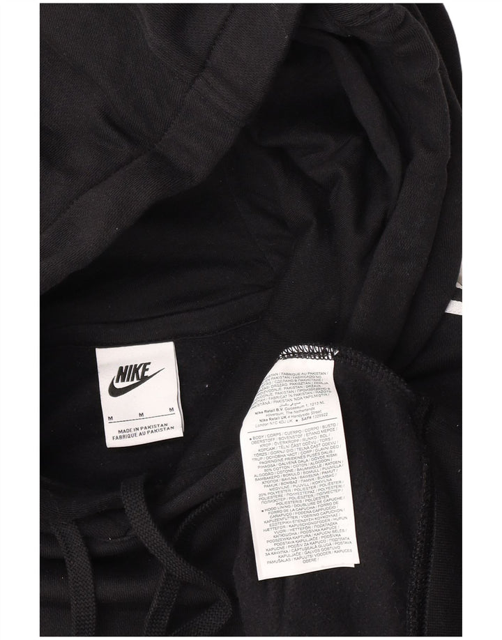 Nike masculino gráfico moletom com capuz médio algodão preto
