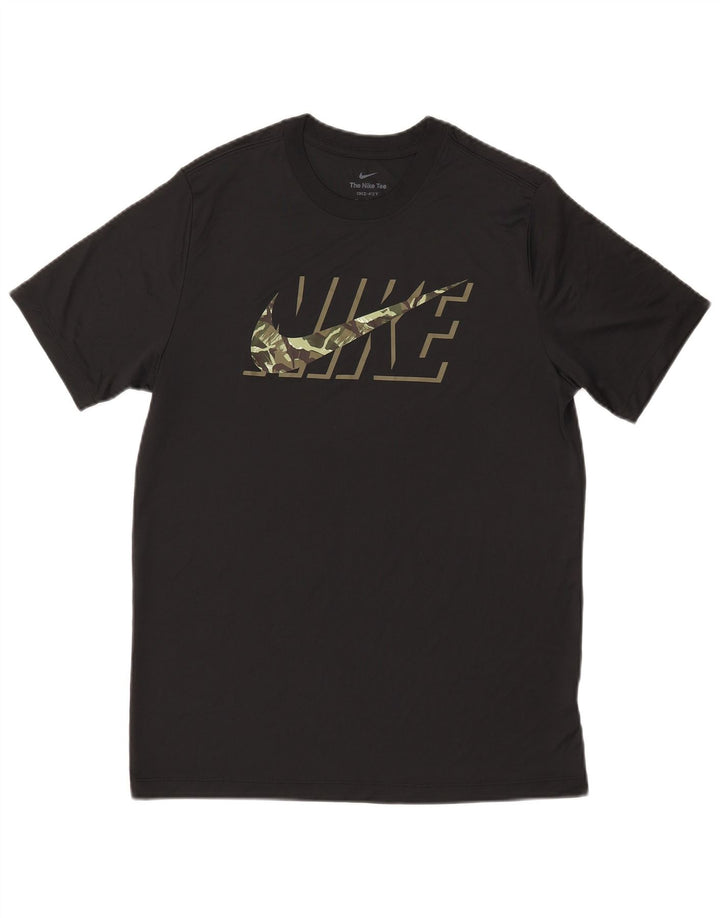 Camiseta Nike Masculina Dri Fit Graphic Top Médio Preto