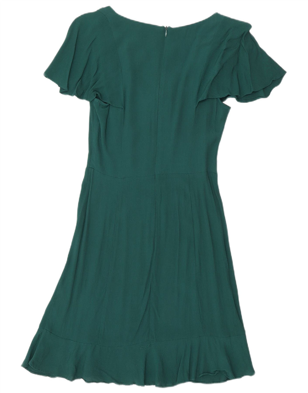 Vestido feminino Oasis A-Line UK 8 pequeno viscose verde