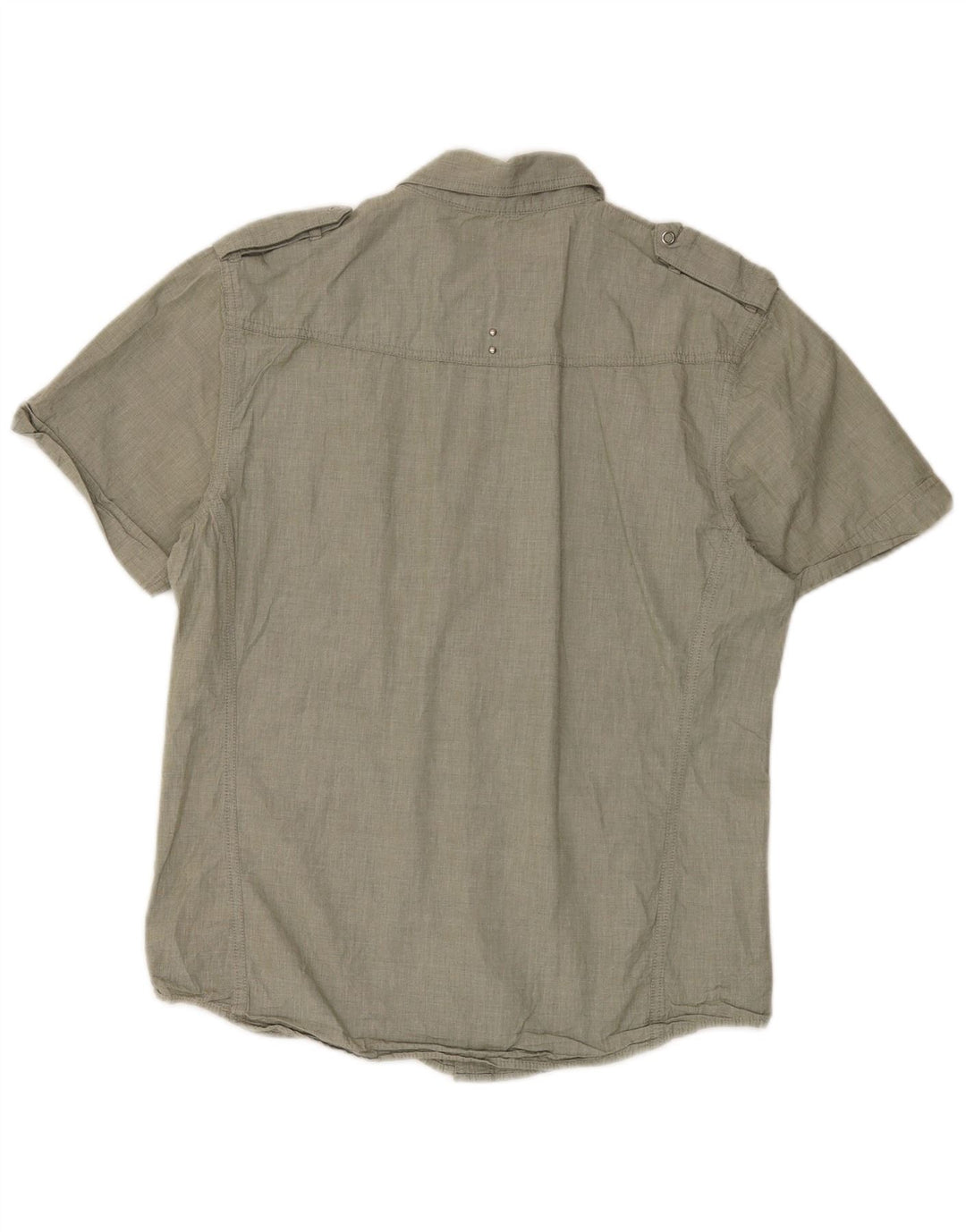 Wrangler Camisa masculina de manga curta grande algodão verde