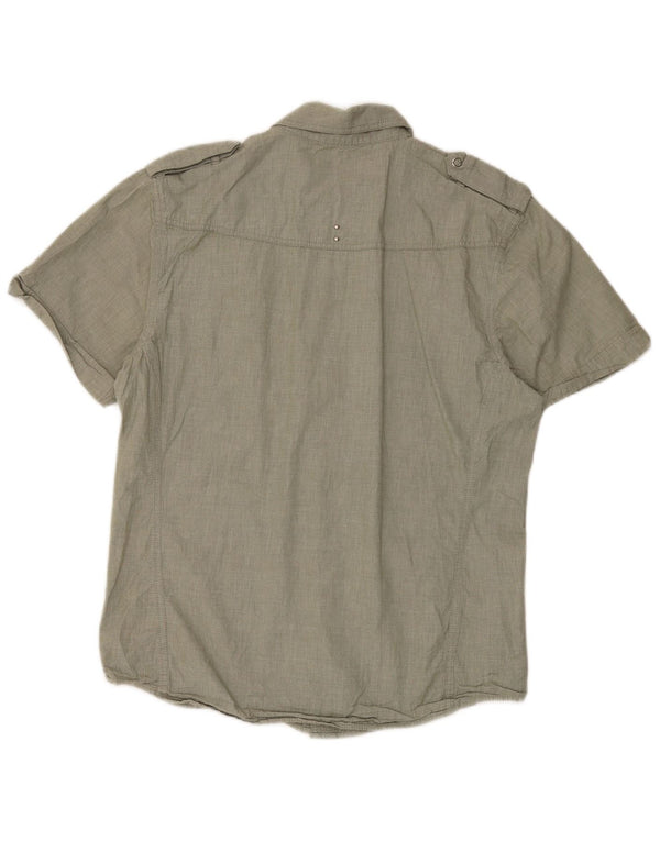 Wrangler Camisa masculina de manga curta grande algodão verde