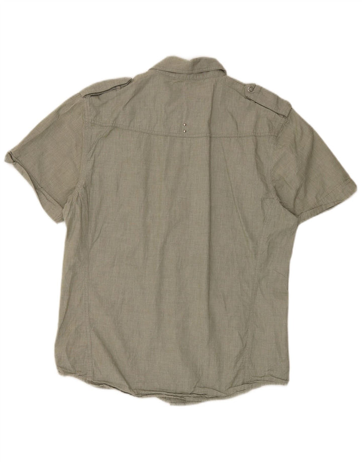 Wrangler Camisa masculina de manga curta grande algodão verde