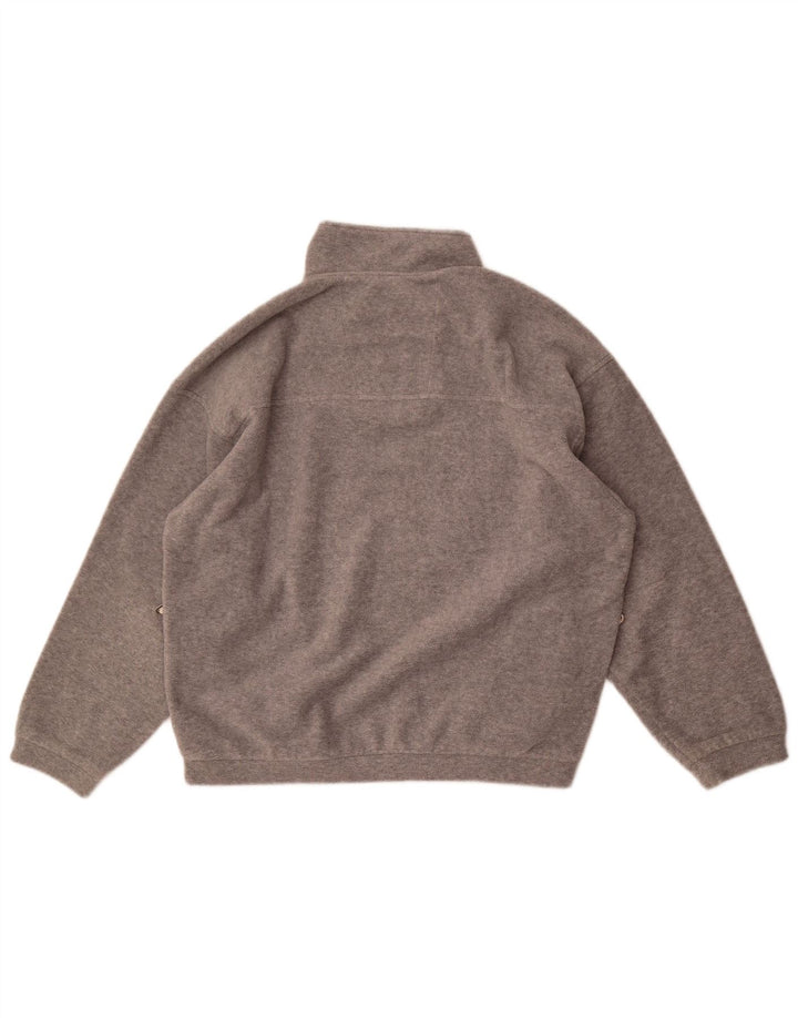 Suéter feminino de lã com estampa grande Think Pink UK 14 cinza médio manchado