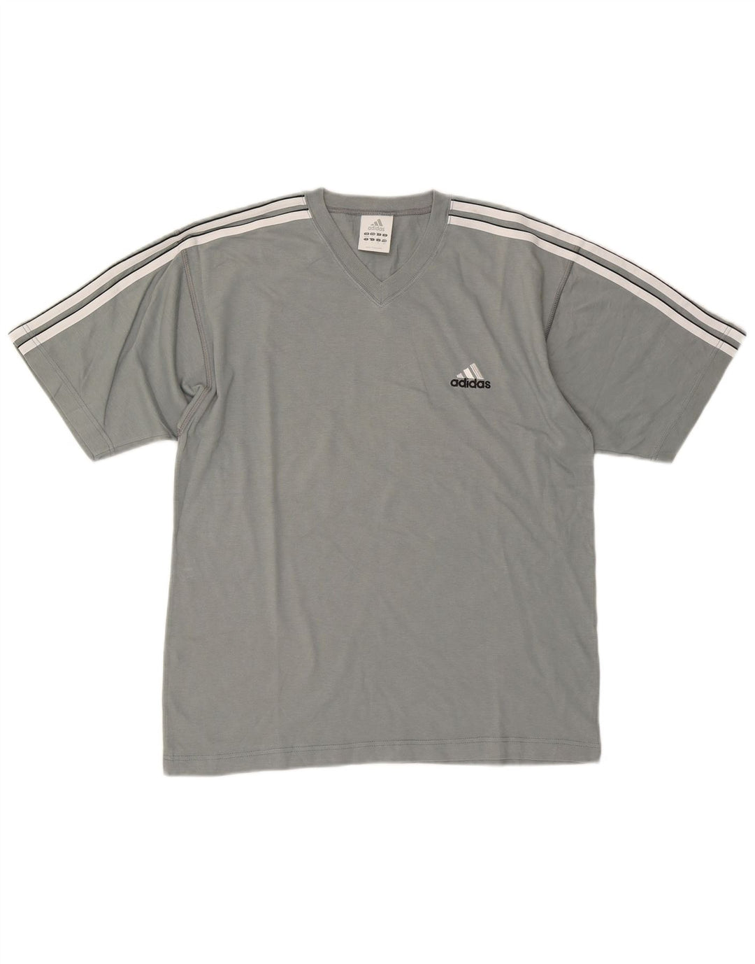 Adidas Mens T-Shirt Top UK 36/38 Pequeno Algodão Cinza
