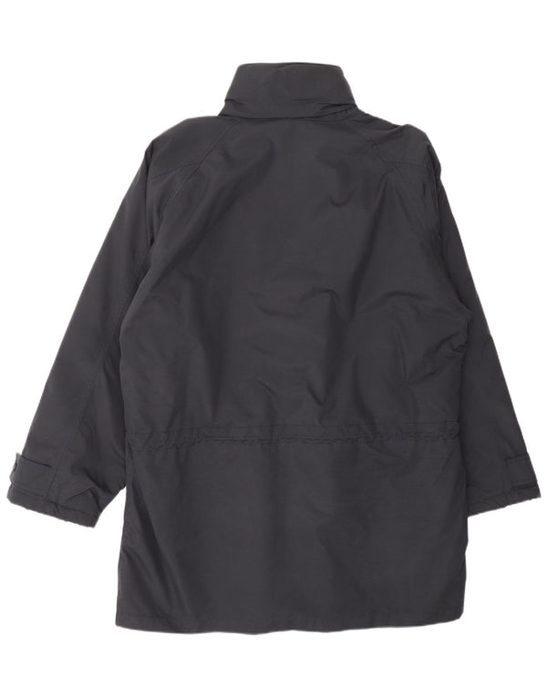 Jaqueta corta-vento masculina Ermenegildo Zegna Reino Unido 40 grande algodão azul marinho