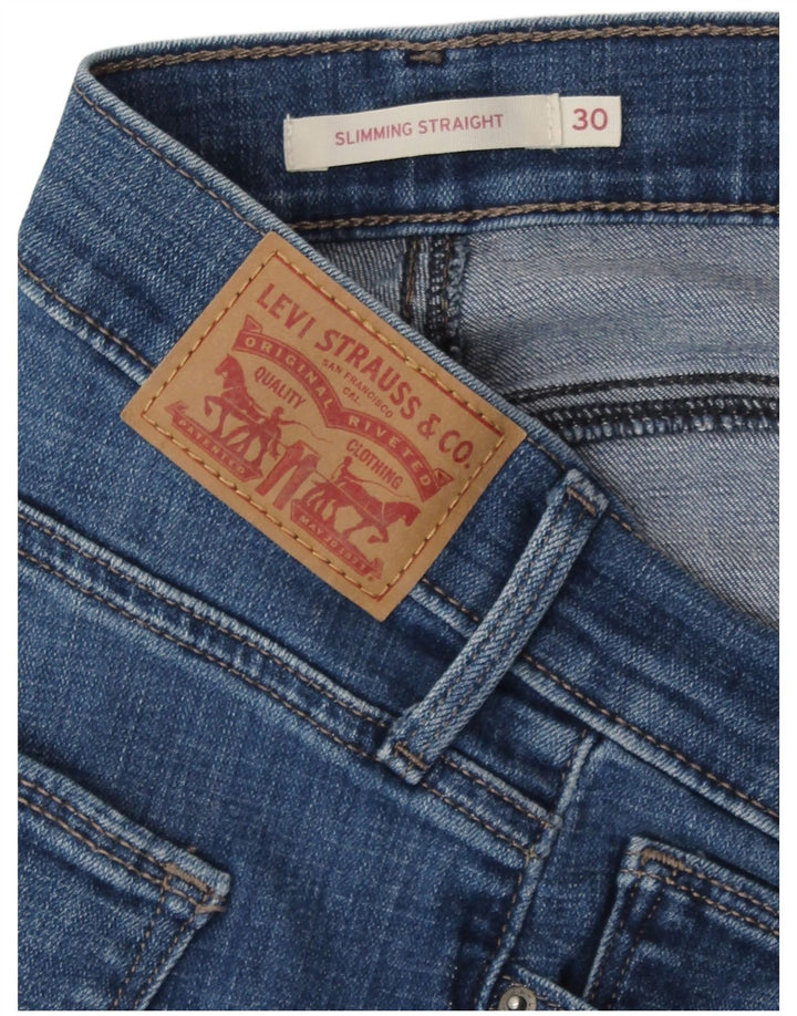 Jeans femininos Levi's Slimming Straight W30 L32 Azul