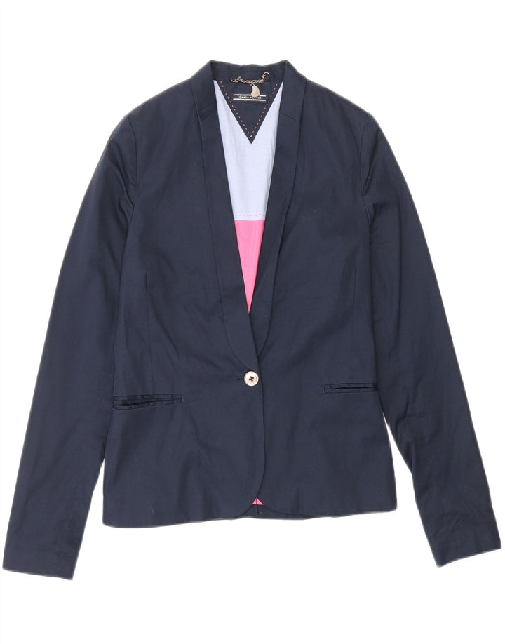 Jaqueta blazer TOMMY HILFIGER feminina com 1 botão 9-10 anos azul marinho algodão
