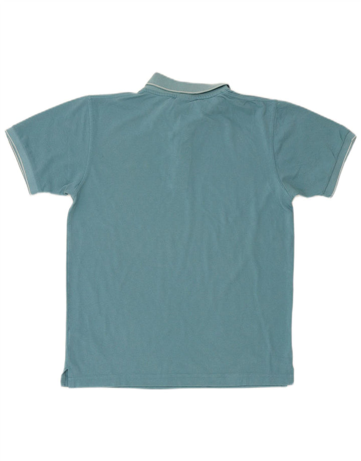 Camisa polo masculina REEBOK pequena azul algodão