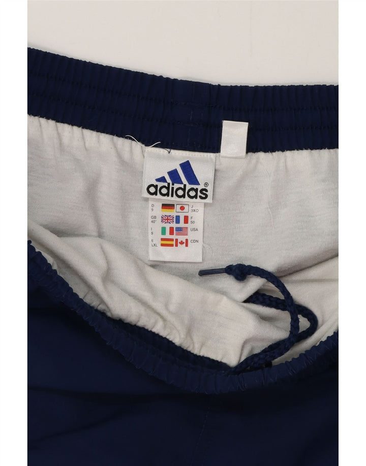 Shorts esportivos masculinos ADIDAS XL azul marinho poliéster