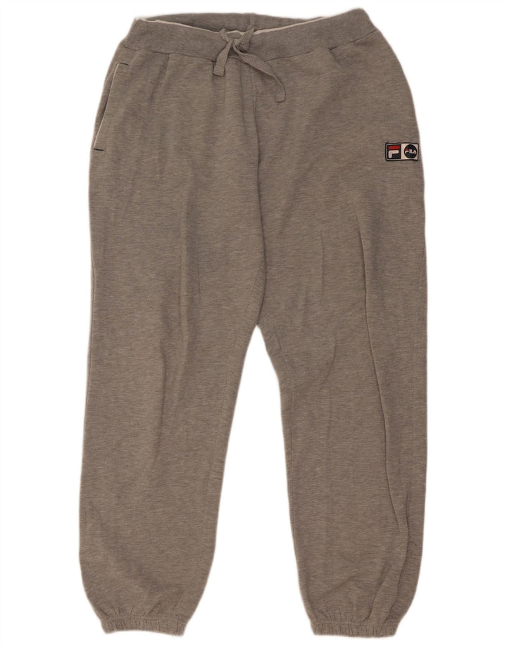 Calça de treino masculina Fila joggers cinza médio manchado
