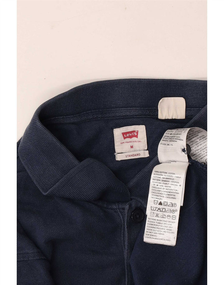 Camisa polo masculina Levi's Standard média azul marinho algodão