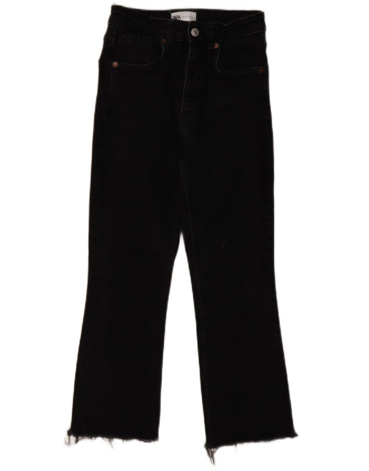 Calça jeans feminina ZARA EU 36 XS W26 L23 algodão preto