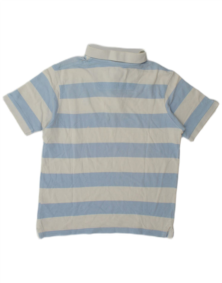 Camisa polo masculina Timberland Earthkeepers Regular Fit pequena listrada azul