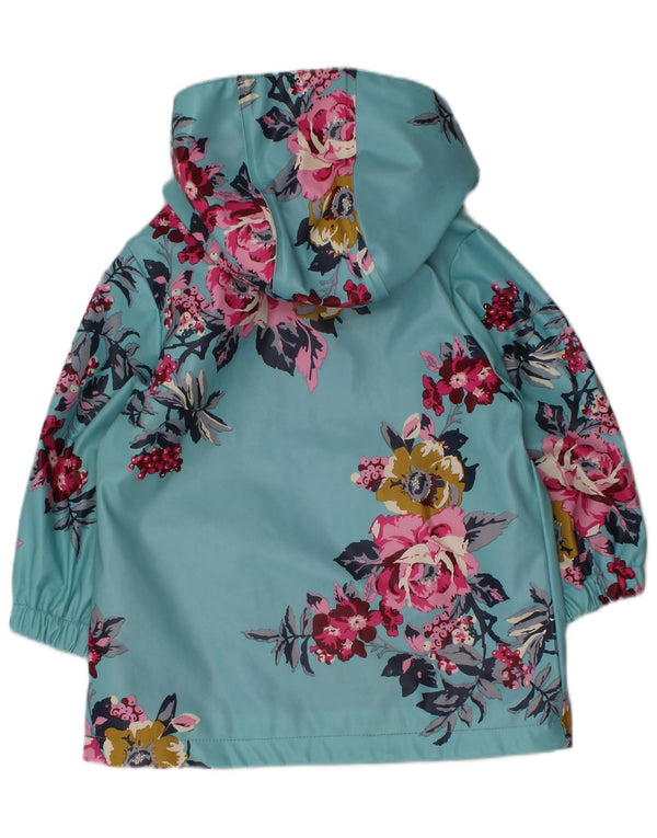 Jaqueta corta-vento com capuz para meninas Joules 18-24 meses azul floral