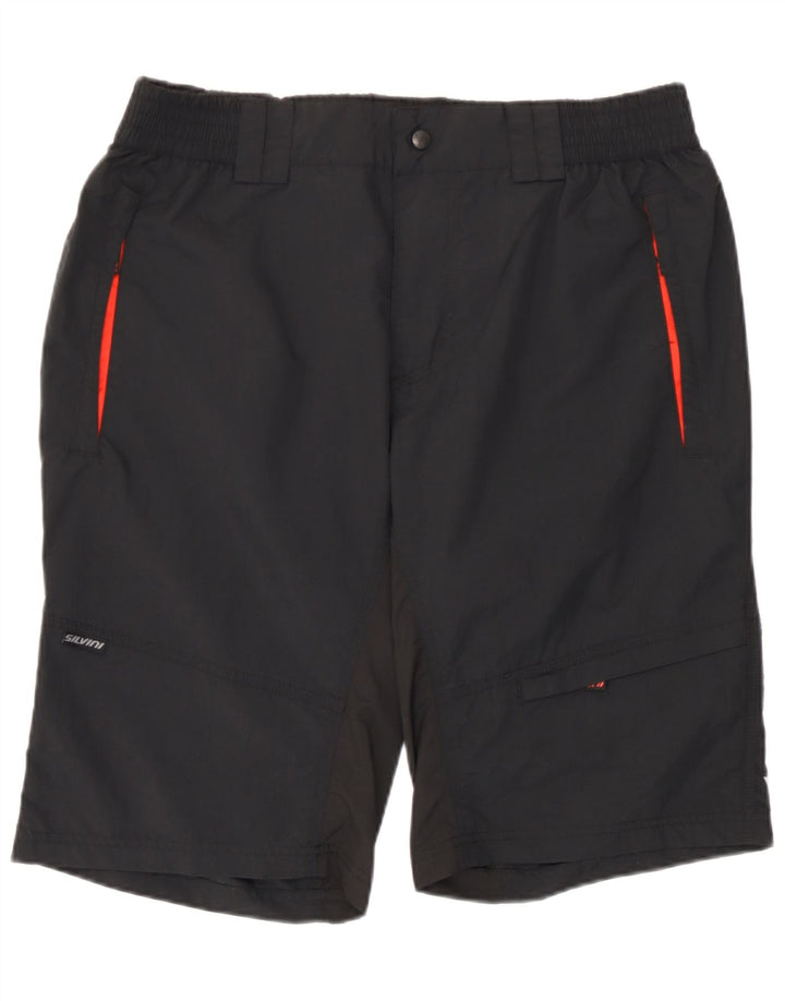 Shorts masculino Silvini grande W34 poliéster preto