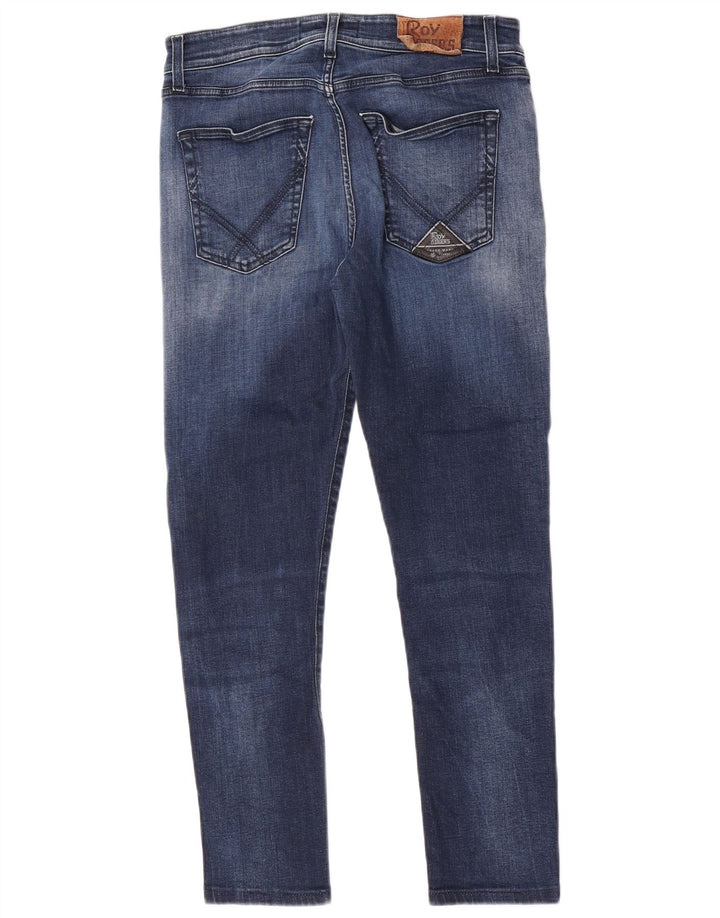 Roy Rogers Mens Jeans Slim W33 L28 Azul Marinho Algodão