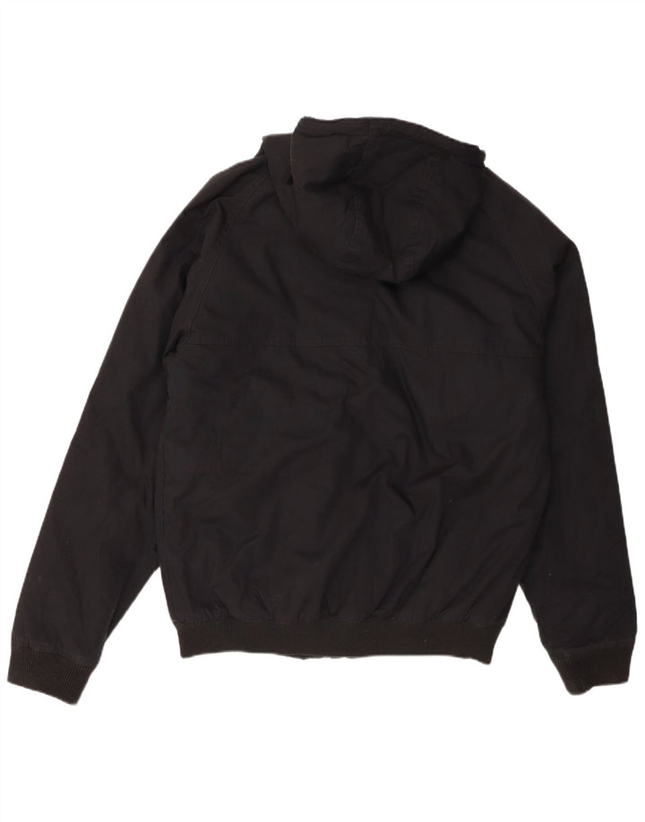Jaqueta bomber masculina com capuz Volcom UK 40 grande poliéster preto