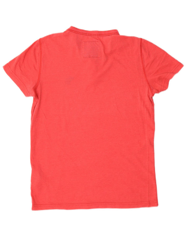 Camisa polo masculina Abercrombie & Fitch de algodão vermelho pequeno