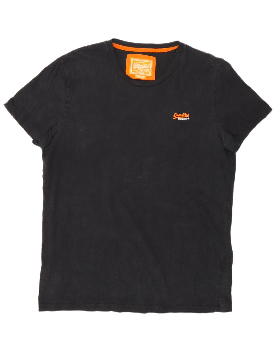 Camiseta masculina Superdry grande algodão preto