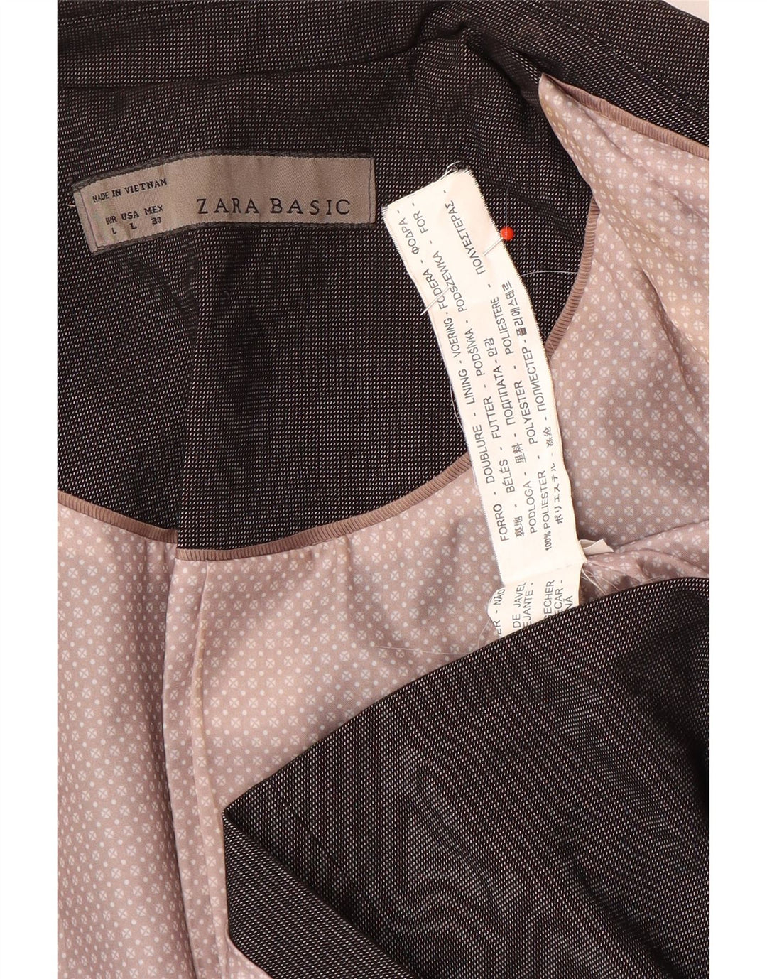 Jaqueta blazer feminina Zara com 1 botão Reino Unido 14 grande poliéster cinza