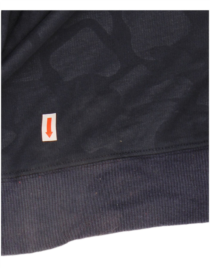 ADIDAS Womens Oversized Sweatshirt Jumper UK 10 Pequeno Azul Marinho