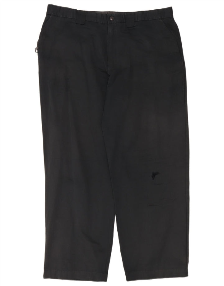 Calça chino reta masculina Marks & Spencer Blue Harbor W36 L29 marinho