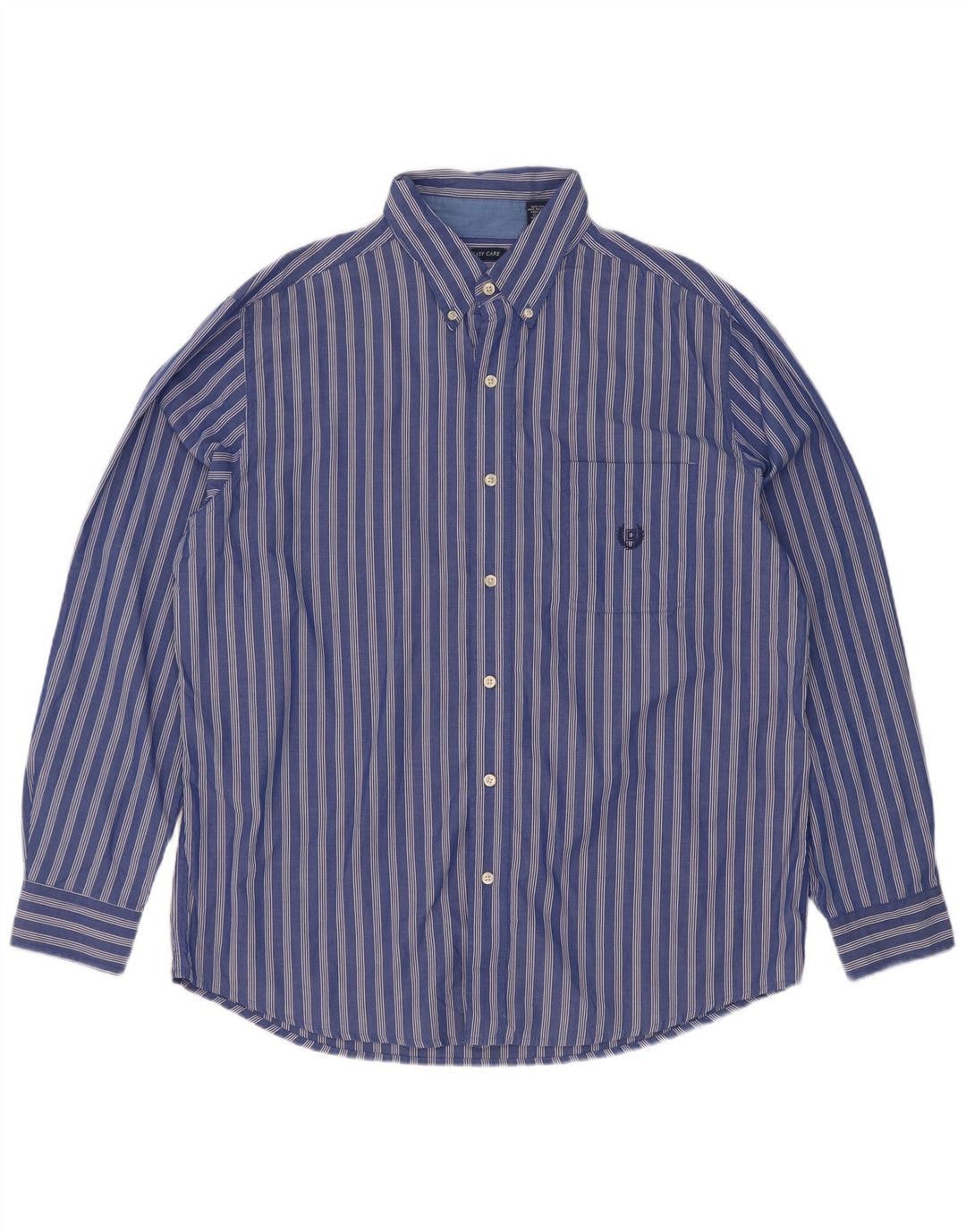 Camisa masculina Chaps grande algodão listrado azul