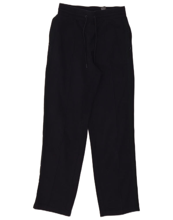 Calça de treino feminina Marks & Spencer UK 8 pequena algodão azul marinho