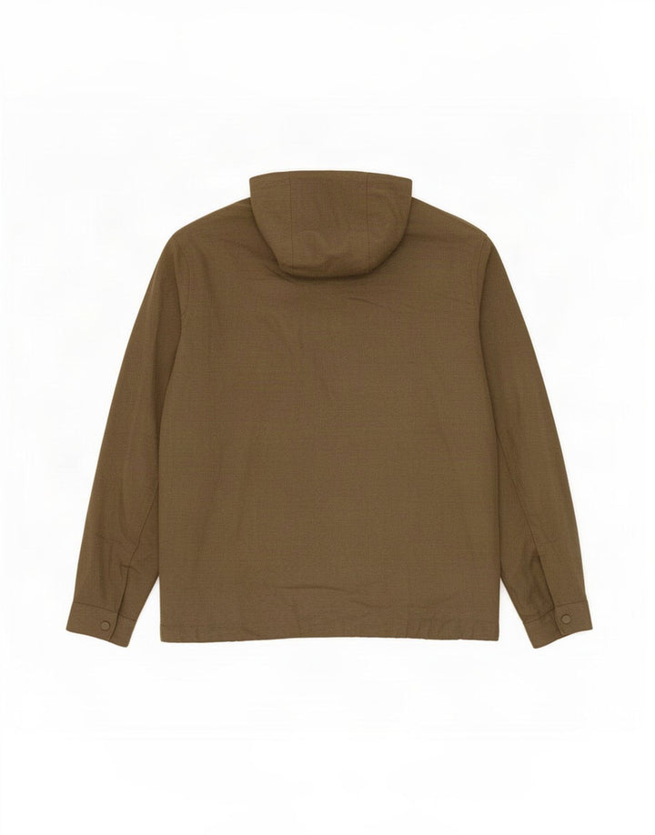 Jaqueta bomber masculina Zara com capuz UK 36 pequena cáqui