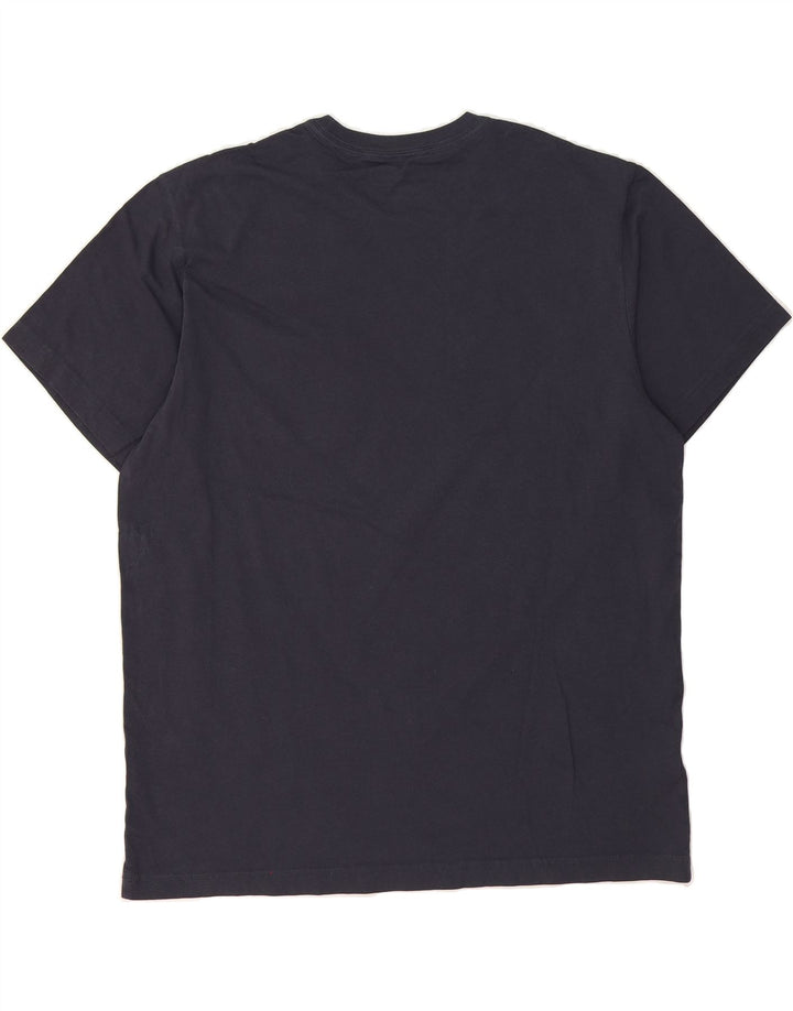 EDDIE BAUER Mens T-Shirt Top Large Navy Blue Cotton Vintage Eddie Bauer and Second-Hand Eddie Bauer from Messina Hembry 