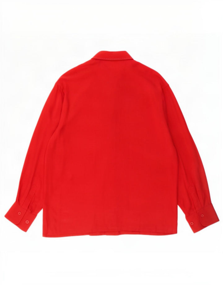 Blusa feminina Gabrielle UK 16 grande acetato vermelho
