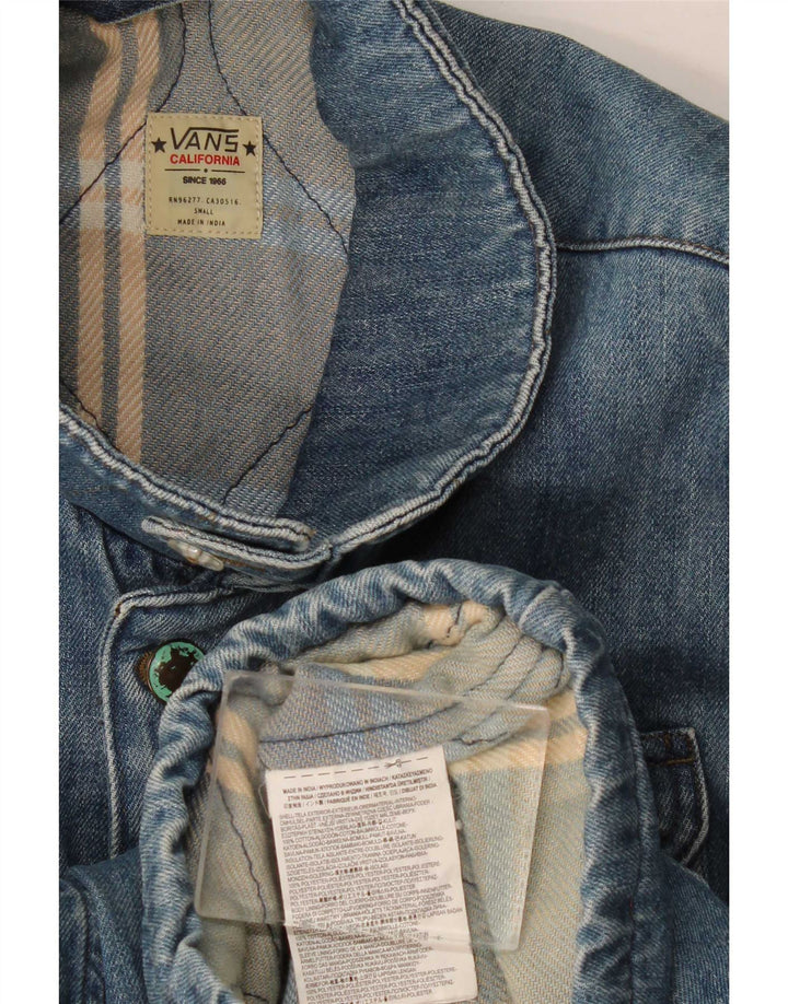 Jaqueta jeans masculina Vans UK 36 pequena azul algodão