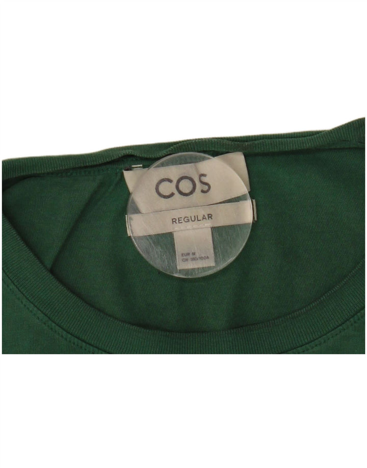 Cos Mens Camiseta Regular Top Verde Médio