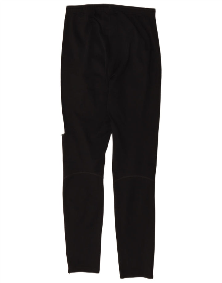 Calça de treino feminina Nike UK 10 pequena preta colorblock poliéster