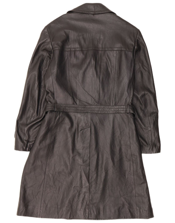 Casaco de couro masculino vintage IT 50 grande couro preto
