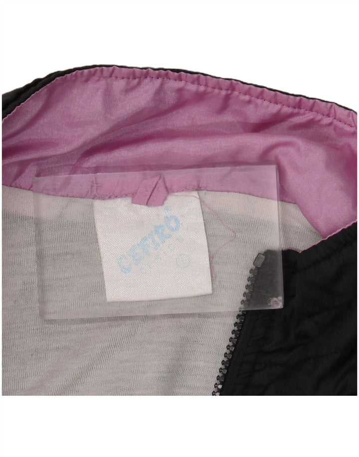 Poliéster preto de Colorblock do revestimento superior do fato de treino dos homens do vintage grande