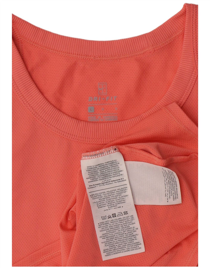 Nike Womens Dri Fit Vest Top UK 14 Grande Rosa Poliéster