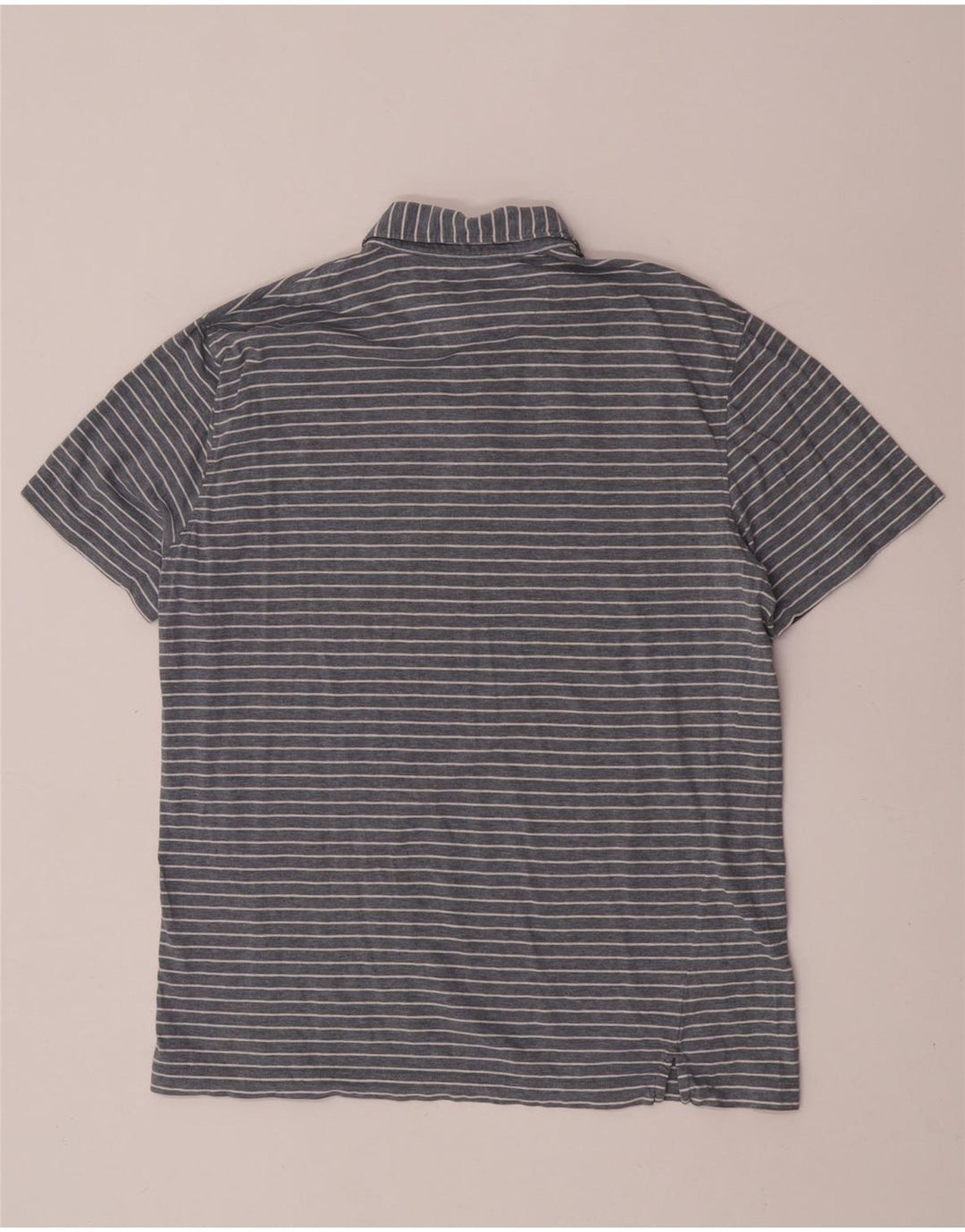 Camisa polo masculina Hackett Slim Fit grande listrada cinza
