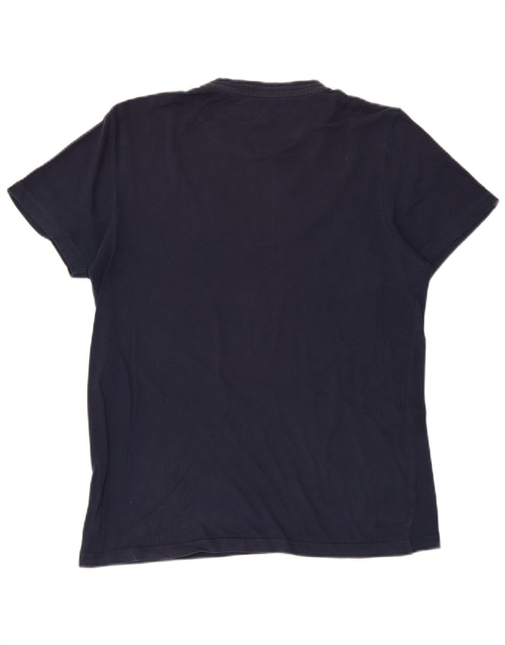 Camiseta gráfica masculina JACK & JONES pequena azul marinho